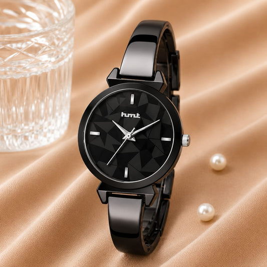 All Black Anti-tarnish Premium Bangle Watch