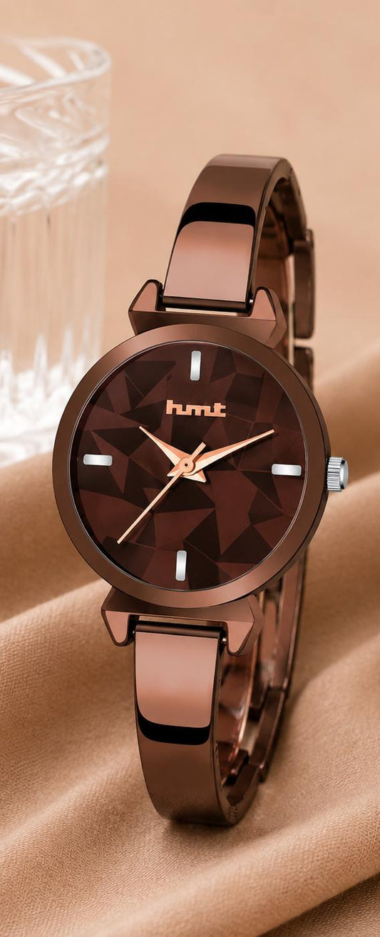 Metallic Brown Bangle Watch