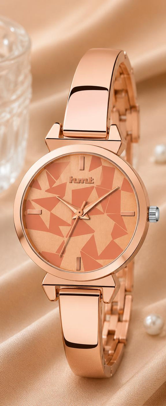 Rose Gold Bangle Watch