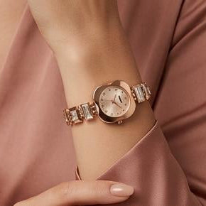 Clear Crystal Gemstone Bracelet Watch