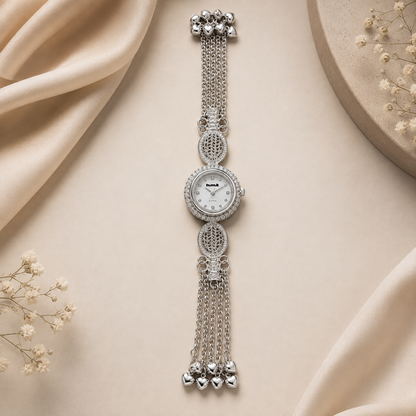 Kashmiri Oxidised Silver Ghungroo Watch