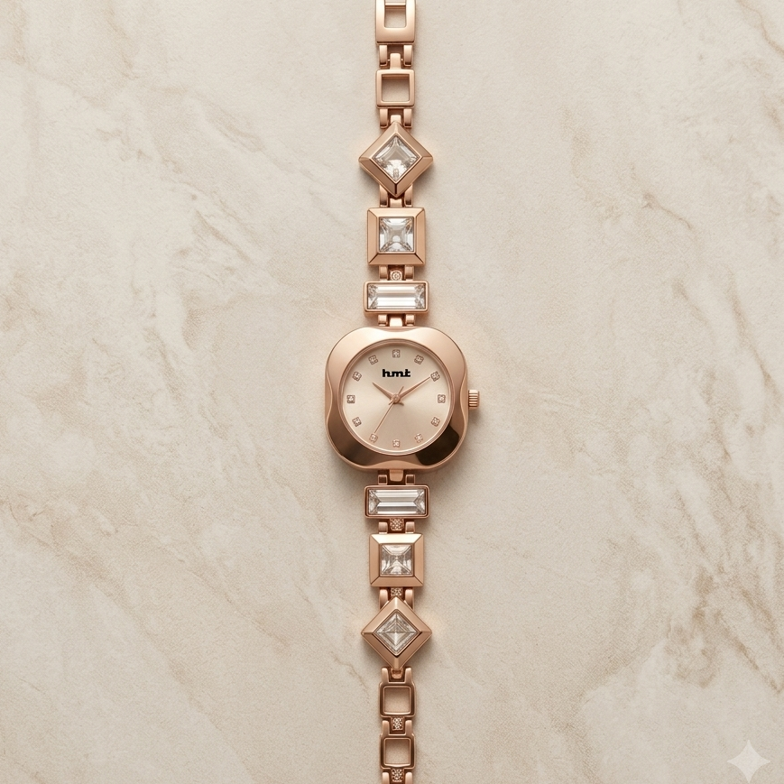 Clear Crystal Gemstone Bracelet Watch