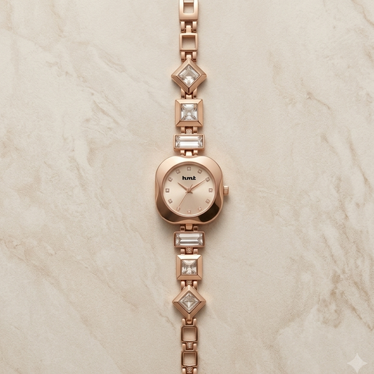 Clear Crystal Gemstone Bracelet Watch
