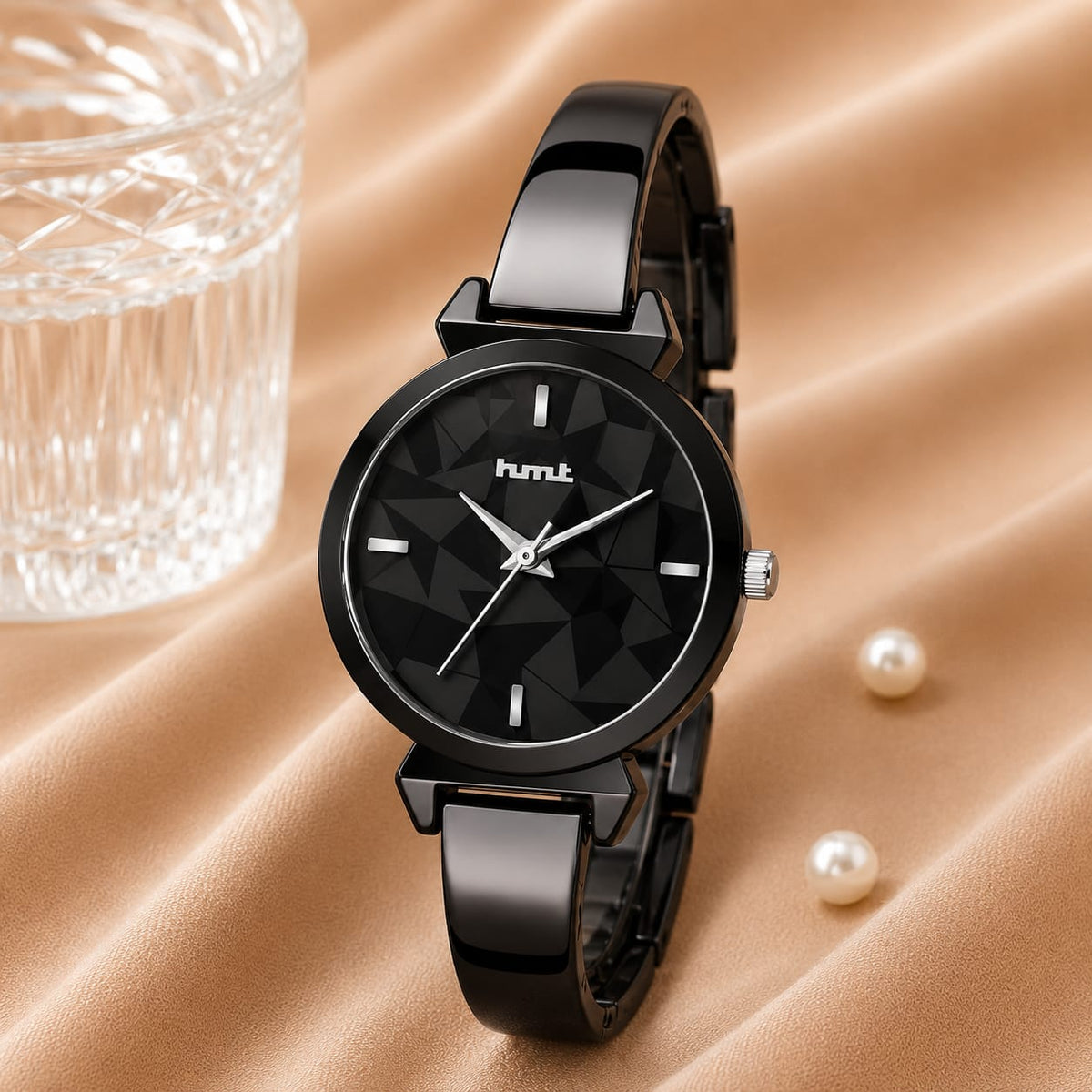 All Black Anti-tarnish Premium Bangle Watch