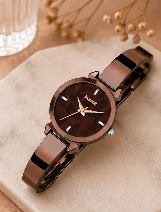 Metallic Brown Bangle Watch